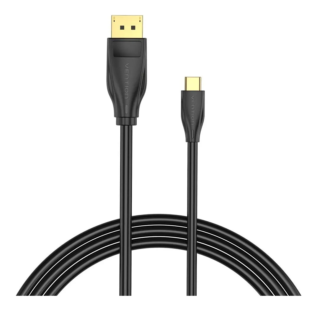 Cable Adaptador Usb C A Display Port 8k Uhd 2 Metros Vention Negro
