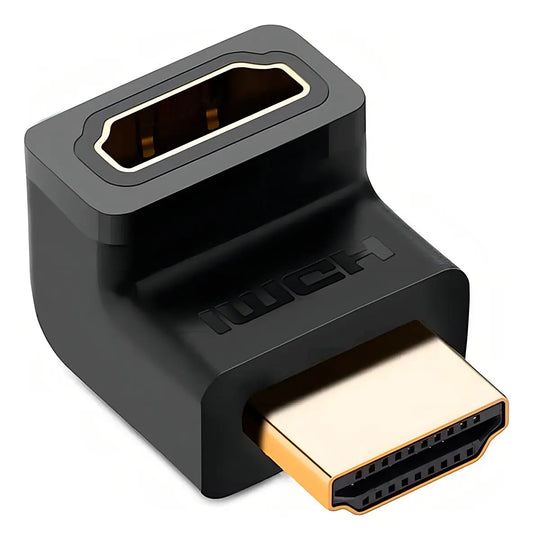 Ficha Adaptador Hdmi 2,0 4k Macho A Hembra Curvo 270° Ugreen