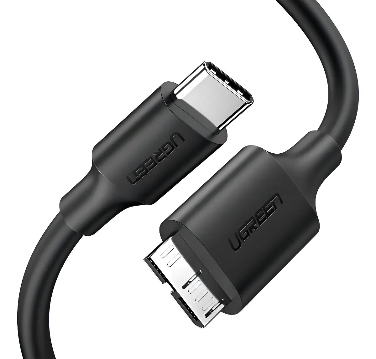 Cable Usb C A Disco Duro Externo Usb Micro B 3,0 1m Ugreen Negro