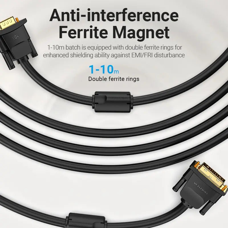 Cable De Video Dvi 24 + 5 A Vga Hd 1080 1 Mt Vention