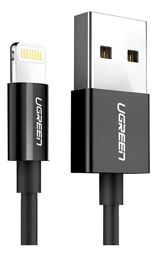 Cable Usb A Lightning Mfi De Carga Y Datos 2,4a 2m Ugreen Negro