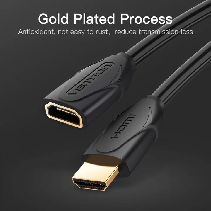 Cable Adaptador Extensor 2 Metros Hdmi Hembra A Macho Vention