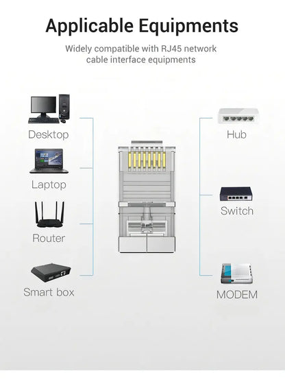 Ficha De Red Rj45 Cat5e Modular Blindada Metal X50 Vention
