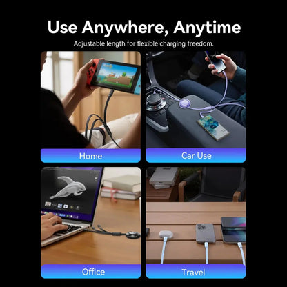 Cable Cargador Y Datos 3 En 1 Usb C 2,0 1,10 Metros Vention Negro