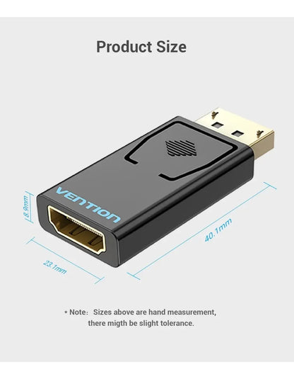 Adaptador Display Port Macho A Hdmi Hembra 1080p Vention - Negro