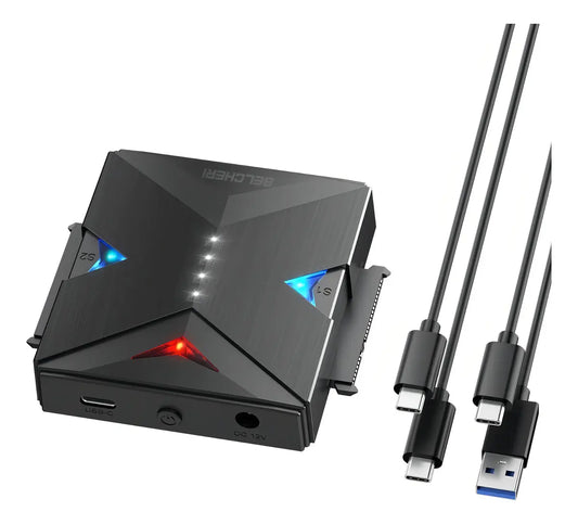 Docking Station Doble Bahia Usb 3,2 Sata 2,5 / 3,5 Belcheri