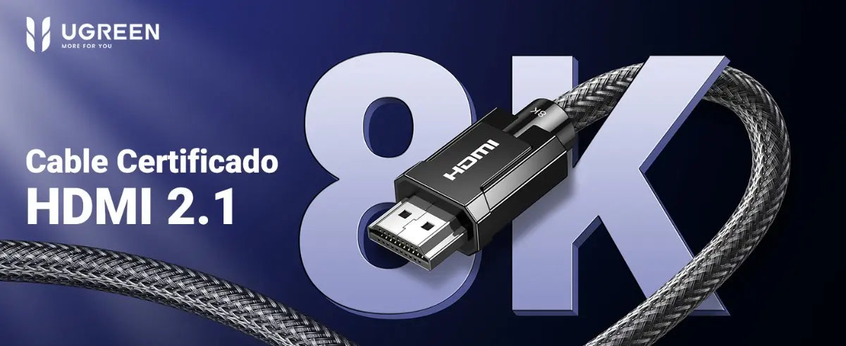 Cable Hdmi 2,1 8k 60hz Full Hd 4k 120hz Hdr Gamer 2m Ugreen