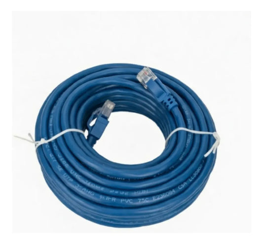 Cable De Red Evox Cat6a 5M Azul Patch Cord Rj45 Internet