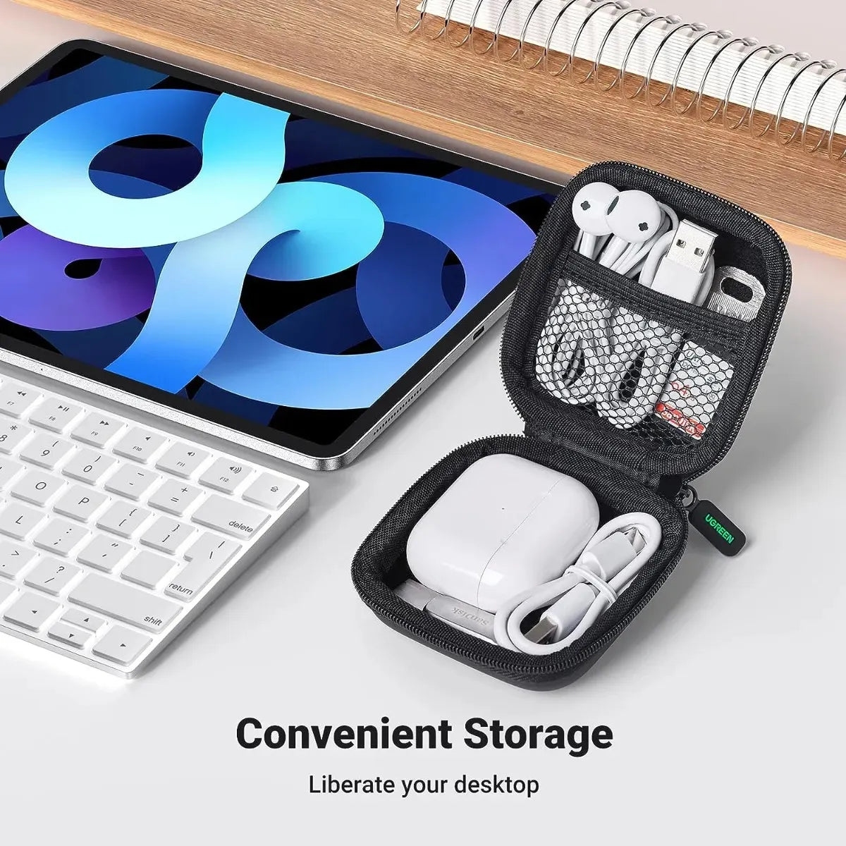 Estuche Para Auriculares Cables Y Accesorios Negro Ugreen