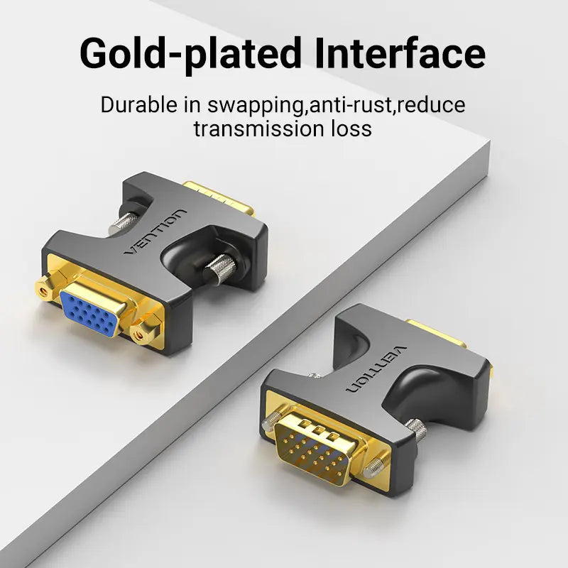 Adaptador Union Vga Extensor Macho A Hembra Ficha Vention