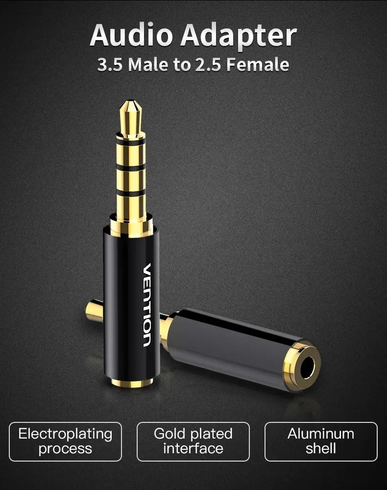 Adaptador Premium De Audio Jack 2,5mm A Jack 3,5mm - Vention