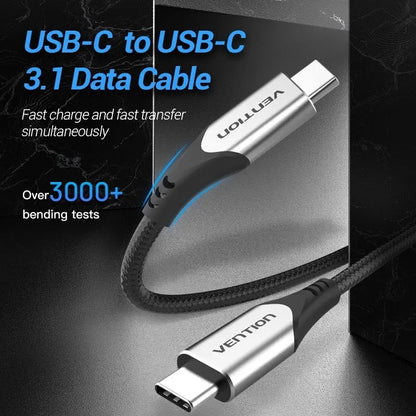 Cable Usb-c A Usb-c 3,1 Carga Rapida Y Datos 0,5m Vention Negro