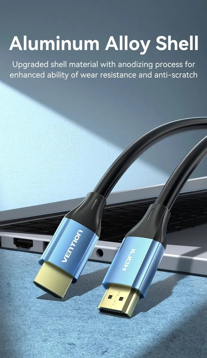 Cable Hdmi 2,0 - 4k 60hz 3d Hdr Hdcp 18gbps 1 M Azul Vention