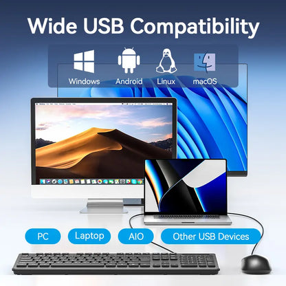 Mouse Optico Vention Usb Cable 1200 Dpi Oficina 1,5 Metros Negro