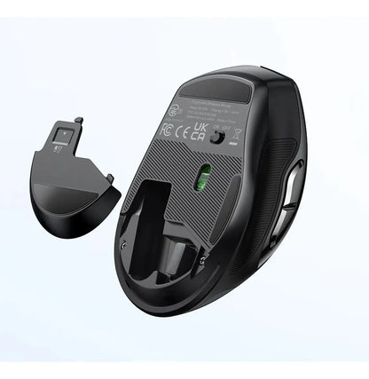 Mouse Inalámbrico Bluetooth 2,4g Ergonómico Gris Ugreen Gris
