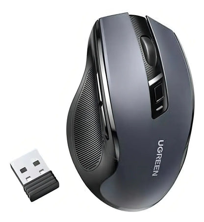 Mouse Inalambrico Usb 4000 Dpi 2,4 Ghz Ergonomico Ugreen Negro