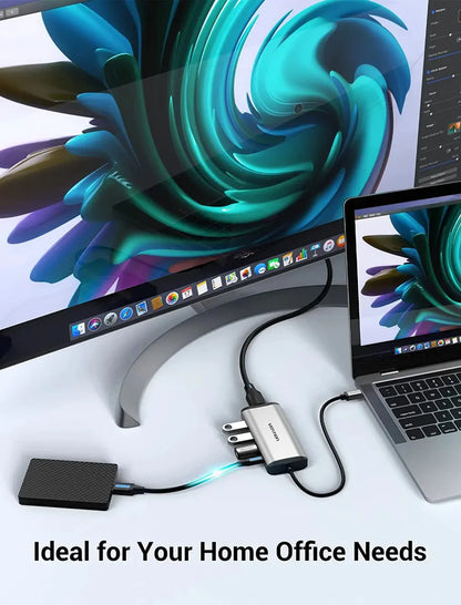 Hub Adaptador Multipuerto 5 En 1 Usb C Hdmi Usb 3,0 Vention Gris