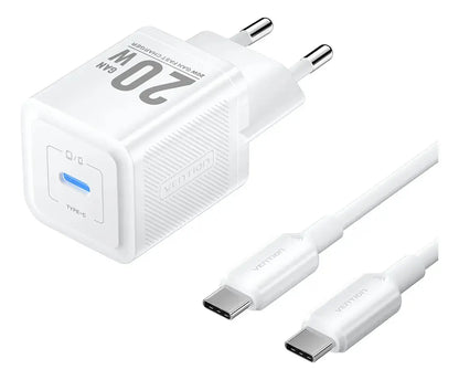 Cargador Con Cable Adaptador Carga Rapida Usb C 20w Vention Blanco