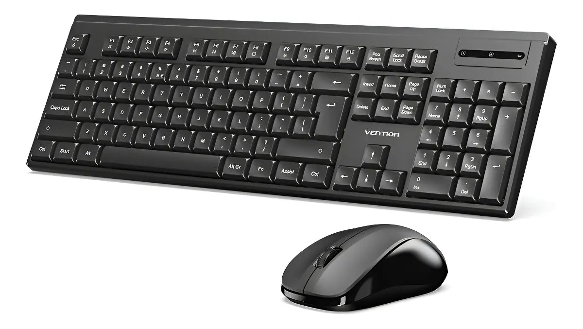 Kit Teclado Y Mouse Inalambrico 2,4g Ktz Vention Color Negro Grafito Negro