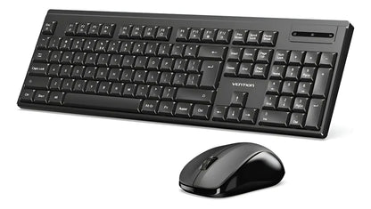 Kit Teclado Y Mouse Inalambrico 2,4g Ktz Vention Color Negro Grafito Negro