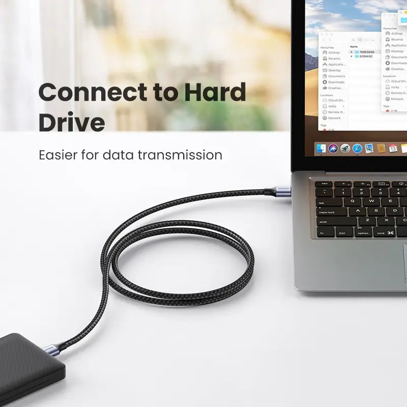 Cable De Carga Y Datos Premium Usb A Usb 3,0 1m Ugreen Negro