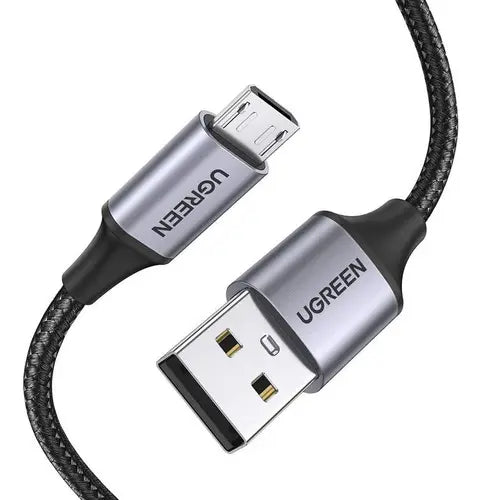Cable Micro Usb Trenzado Aluminio 2a Carga Rapida 2m Ugreen Negro