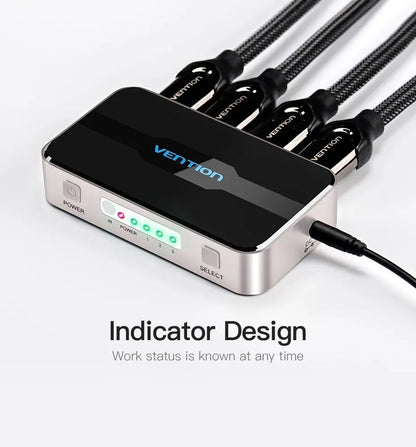 Switch Hdmi 3 In 1 Out Switcher 4k 30hz 10 Gbps Vention