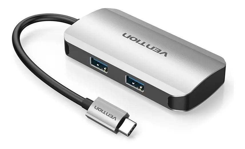 Hub Multipuerto Usb C A Usb 3,0 X 4 + Carga Pc Mac Vention