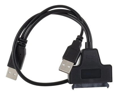 Cable Adaptador Usb 2,0 A Sata 2,5’ Discos Rígidos Y Ssd Negro