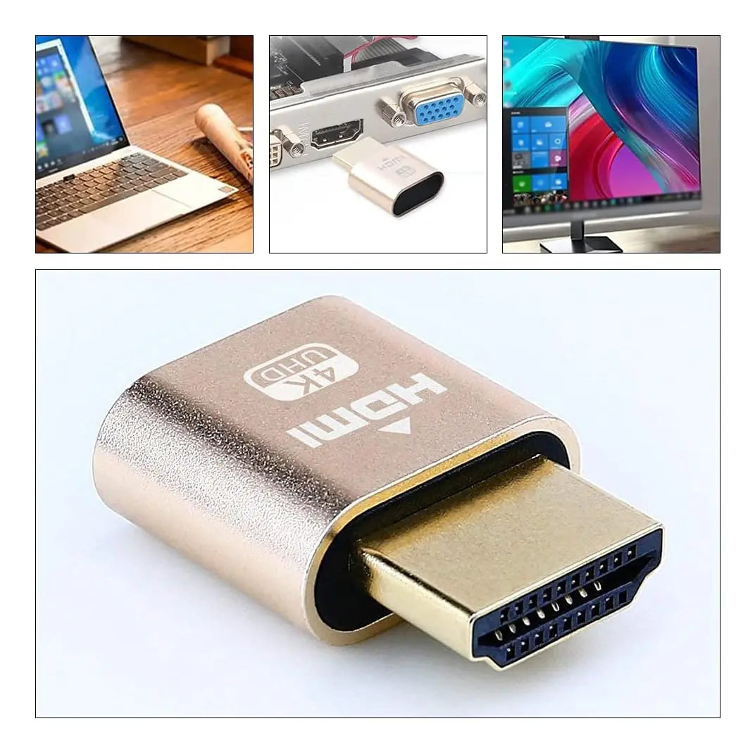 Hdmi Dummy Plug 4k Display Emulador Cripto Minera Rig Evox