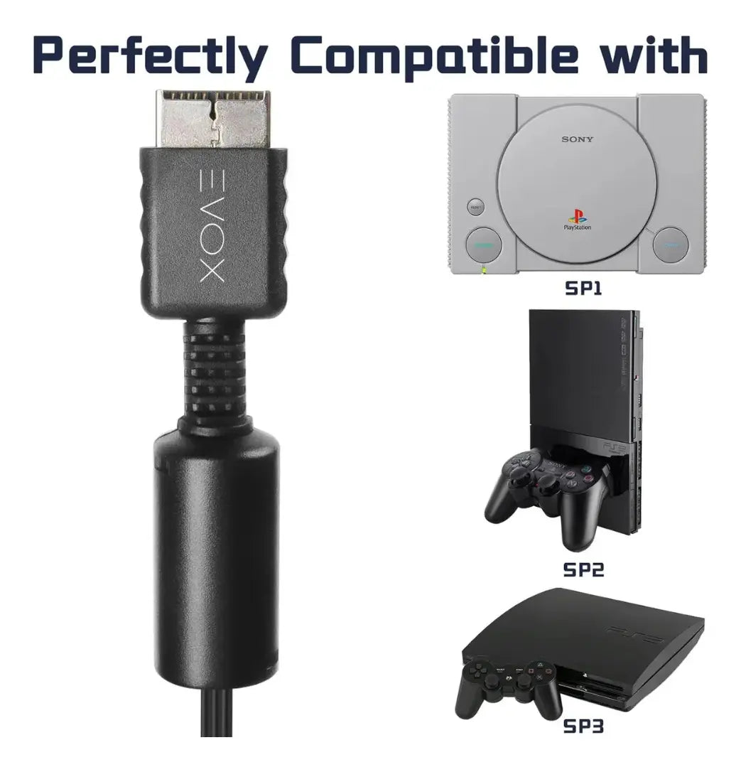 Cable De Audio Y Video Av A Rca Para Ps2 De 1,8 M Evox