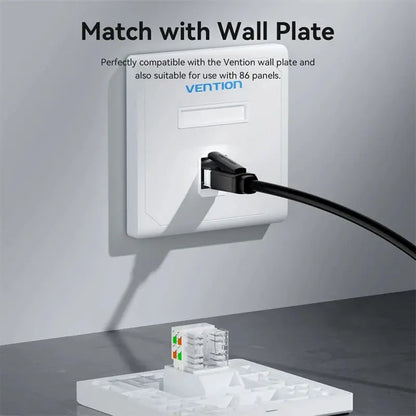 Jack Rj45 Keystone Ficha Utp Cat5e 100mbps Vention