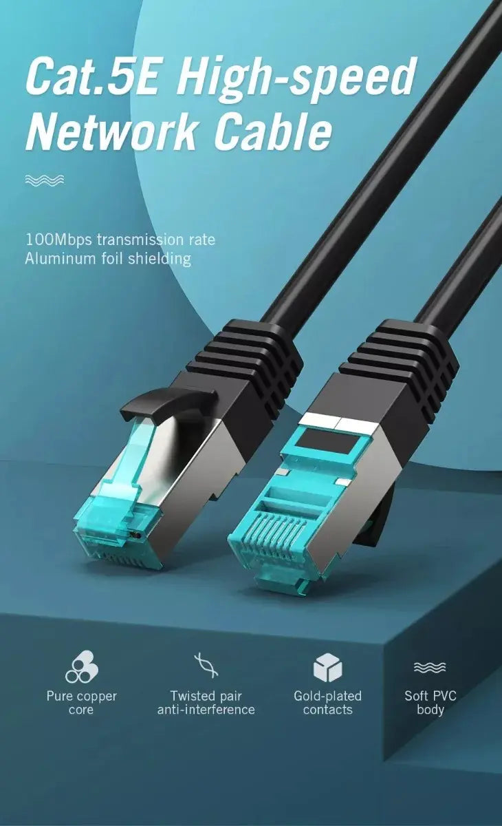 Cable De Red Cat5e Utp Patch Cord 0,75 Metros Rj45 Vention