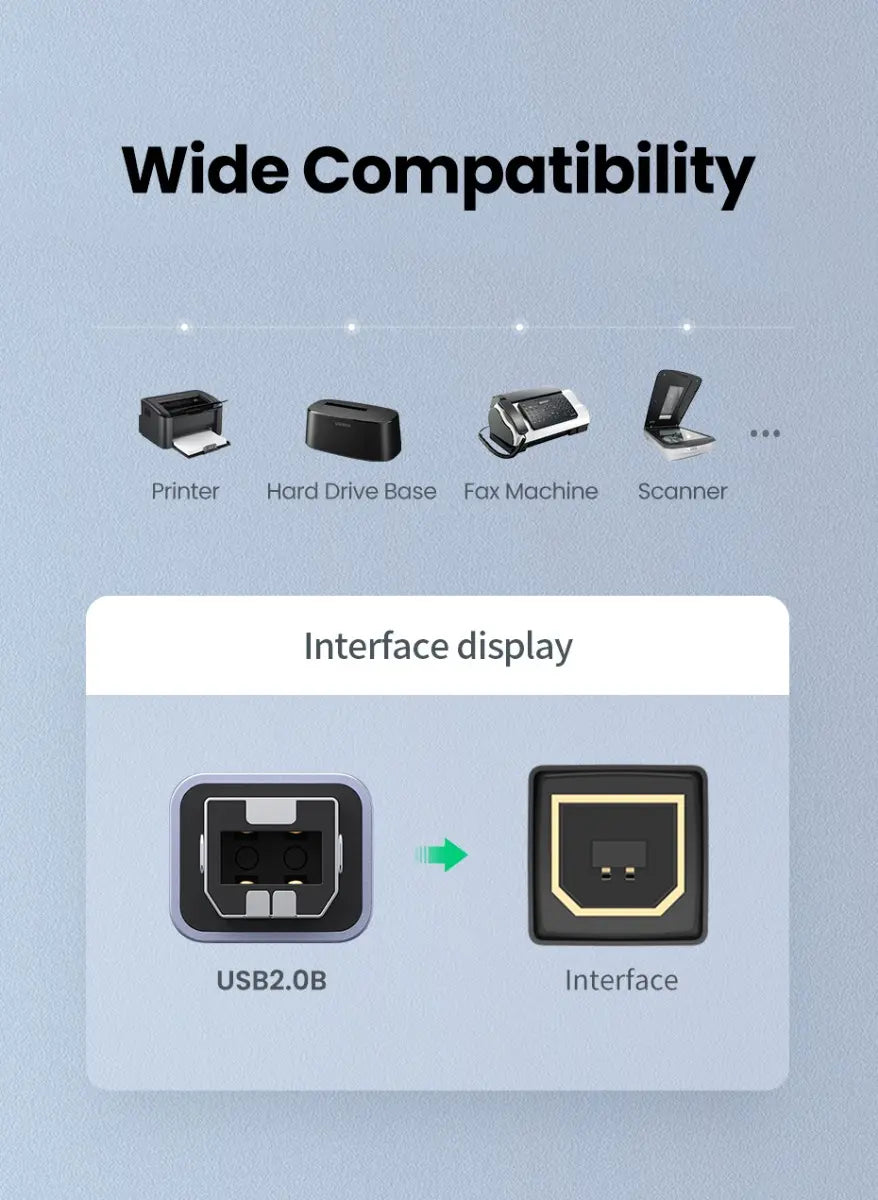 Adaptador Usb C Hembra A Usb Para Impresora Aluminio Ugreen Plateado