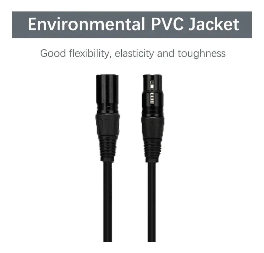 Cable Audio Extension Xlr Macho A Hembra 3 Pines 2m Ugreen