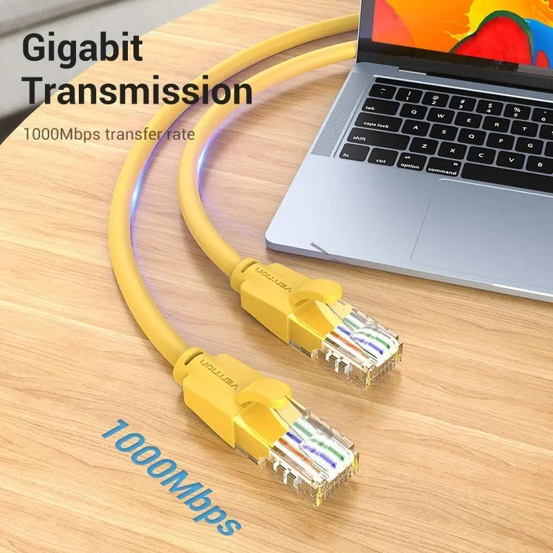 Cable De Red Cat6 Patch Cord Utp Rj45 1m Amarillo Vention