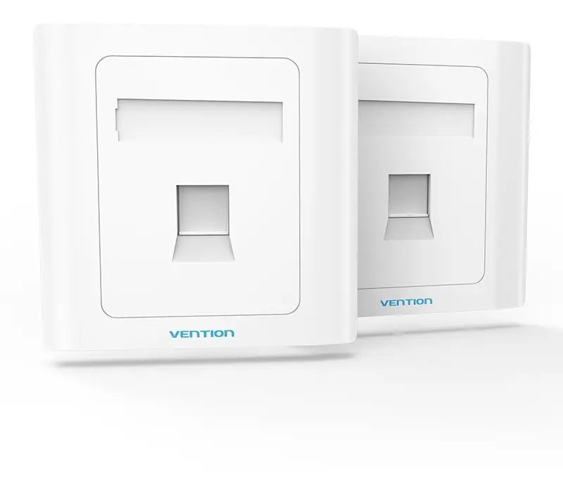 Faceplate Premium Frente 1 Puerto Tapa Bastidor Rj45 Vention Blanco