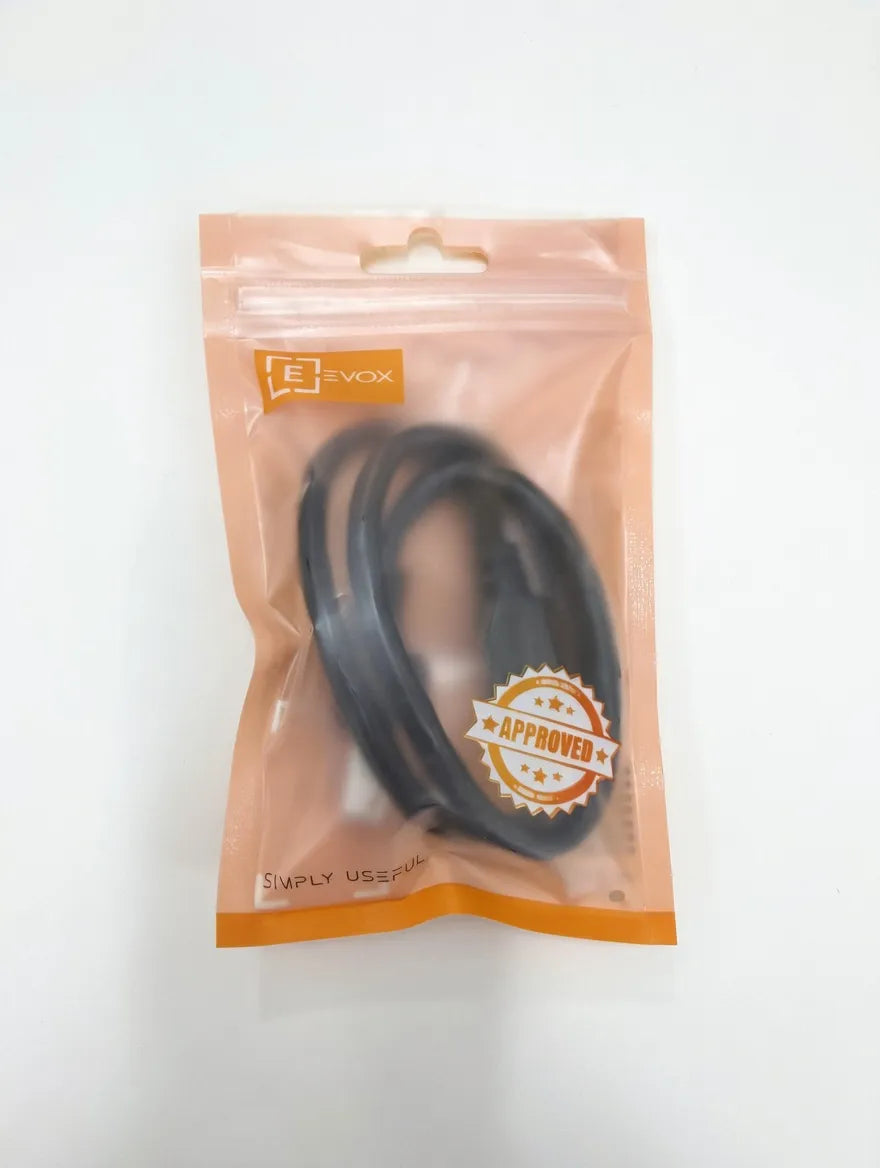 Cable De Red Evox Cat6a 50 Cm Negro Patch Cord Rj45 Internet