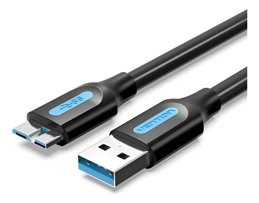 Cable Usb 3,0 A Micro B 1,5 M Disco Rigido Externo Vention Negro