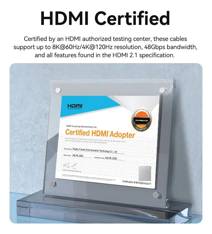 Cable Hdmi 2,1 8k 60hz 48gbps Hdr Trenzado 2 Metros Vention