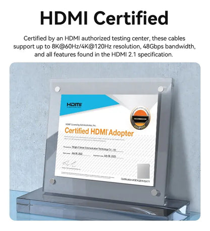 Cable Hdmi 2,1 8k 60hz 48gbps Hdr Trenzado 2 Metros Vention