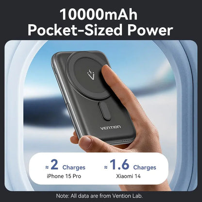 Power Bank Cargador Inalambrico Portatil 10000mah Vention
