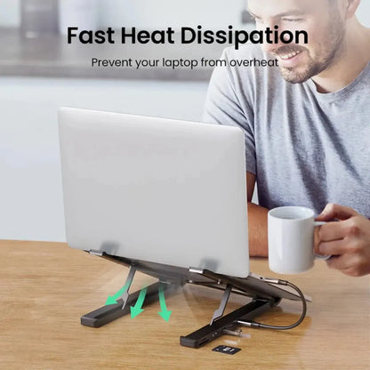 Soporte Hub Docking Plegable Usb 3,0 Hdmi 4k Lectora Ugreen