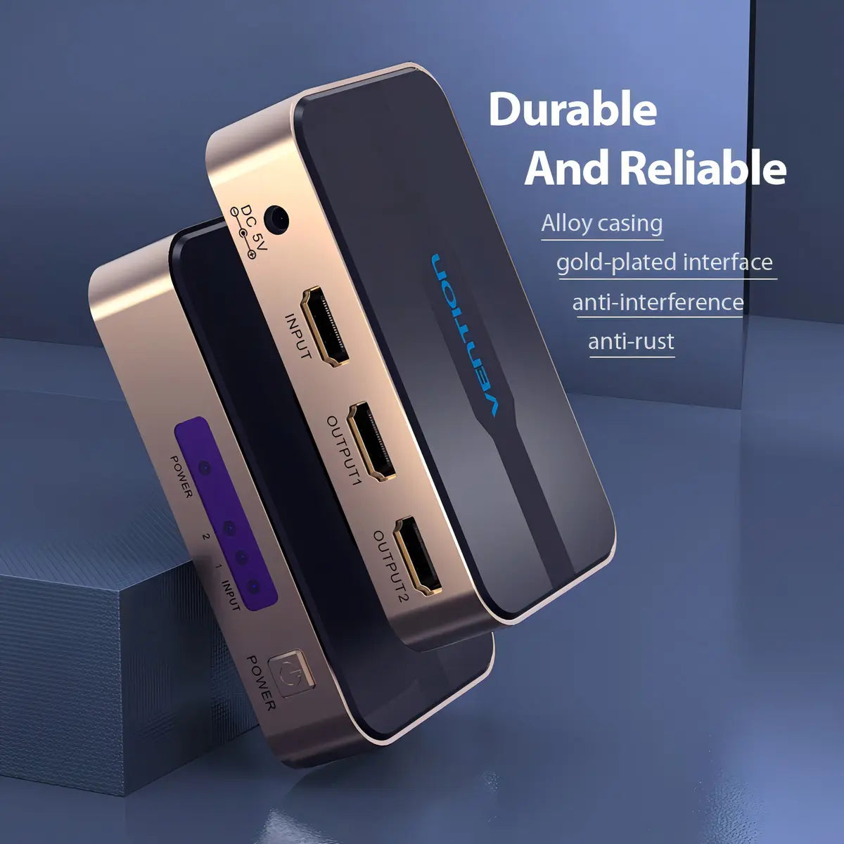 Switch Splitter Hdmi 1,4 1 In 2 Out Hd 4k 3d 1080p Vention