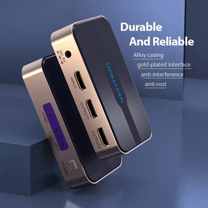 Switch Splitter Hdmi 1,4 1 In 2 Out Hd 4k 3d 1080p Vention