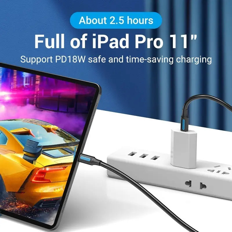 Cable Usb Tipo C A Usb Tipo C Cargador Datos 1 M Vention Negro