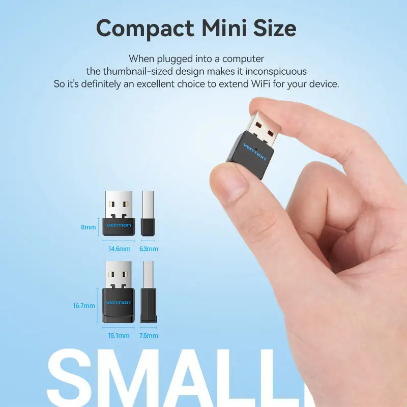 Adaptador Inalambrico Usb Wi-fi De 2,4g Negro Vention