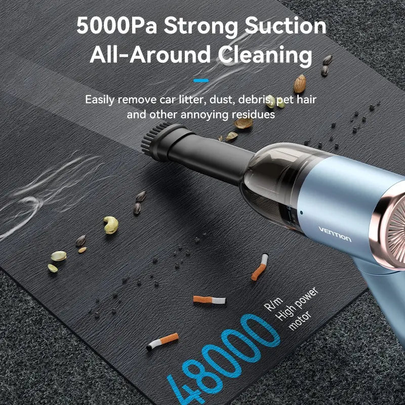 Aspiradora Para Auto Con Accesorios Inalambrica Usb Vention