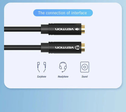 Cable Adaptador Auxiliar Para Auricular Y Microfono Vention