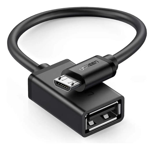 Cable Adaptador Otg Micro Usb A Usb 2,0 Hembra Ugreen Negro